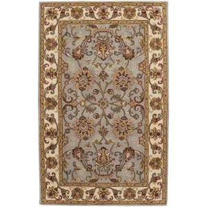 Eloquent Garden Hand Tufted Rug Warn Grey