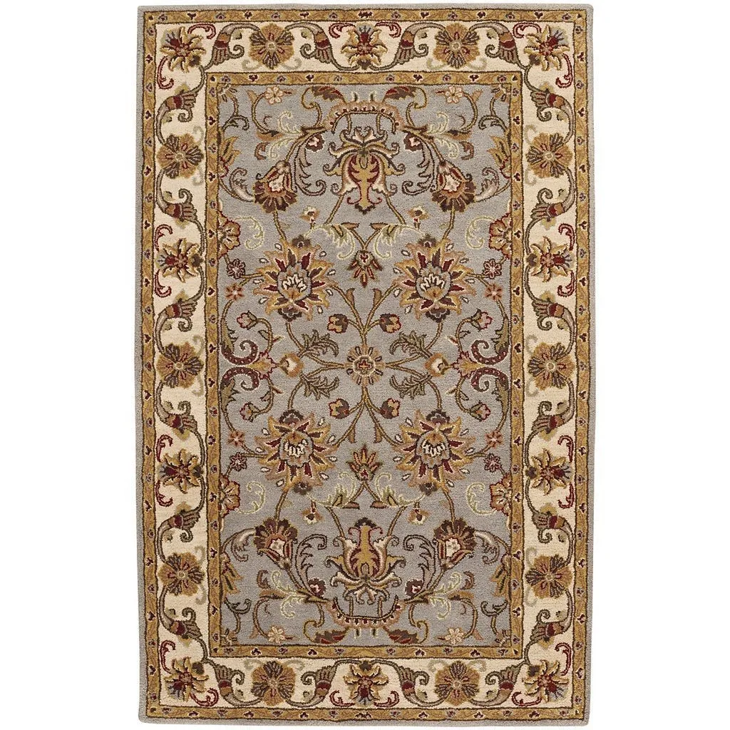 Eloquent Garden Hand Tufted Rug Warn Grey