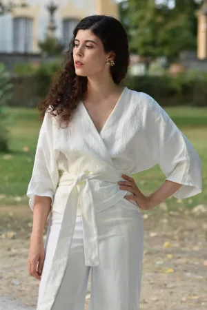 Eva Linen Chemise in White (Pre-Order, Ships April 15)