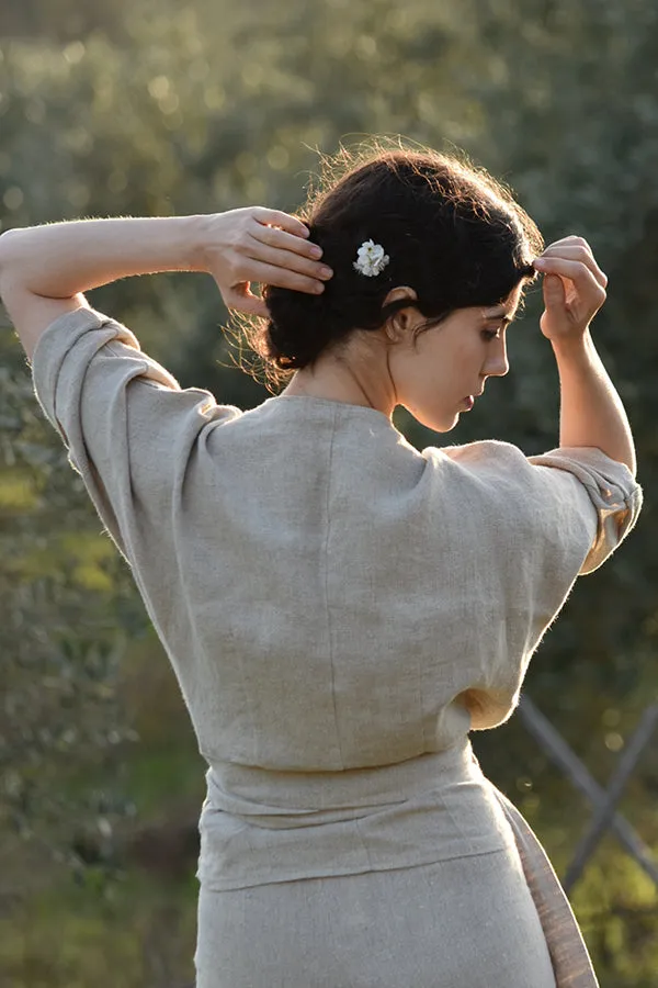 Eva Linen Chemise in White (Pre-Order, Ships April 15)