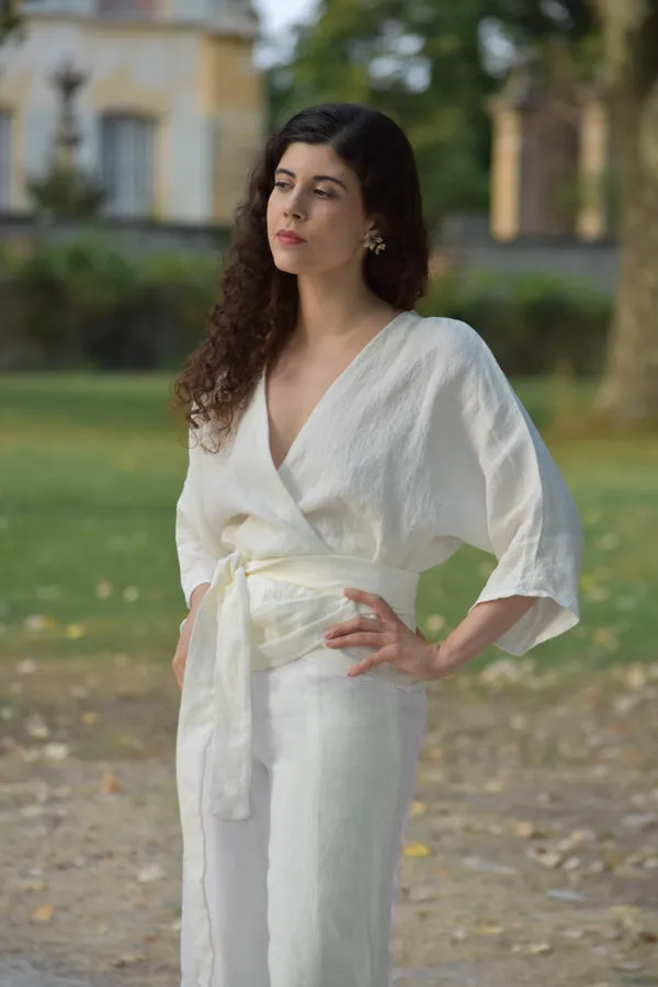 Eva Linen Chemise in White (Pre-Order, Ships April 15)