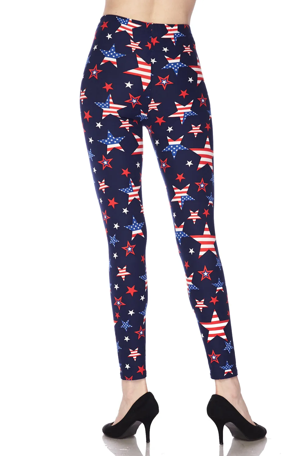 Freedom Stars-4th of July Plus Size Leggings