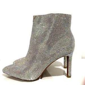 Gianni Bini Rhinestone Embellished Annina Silver Booties