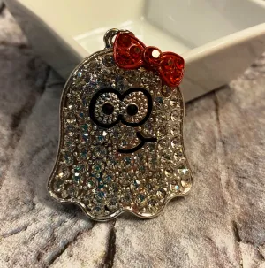 Girl Rhinestone Ghost Pendant