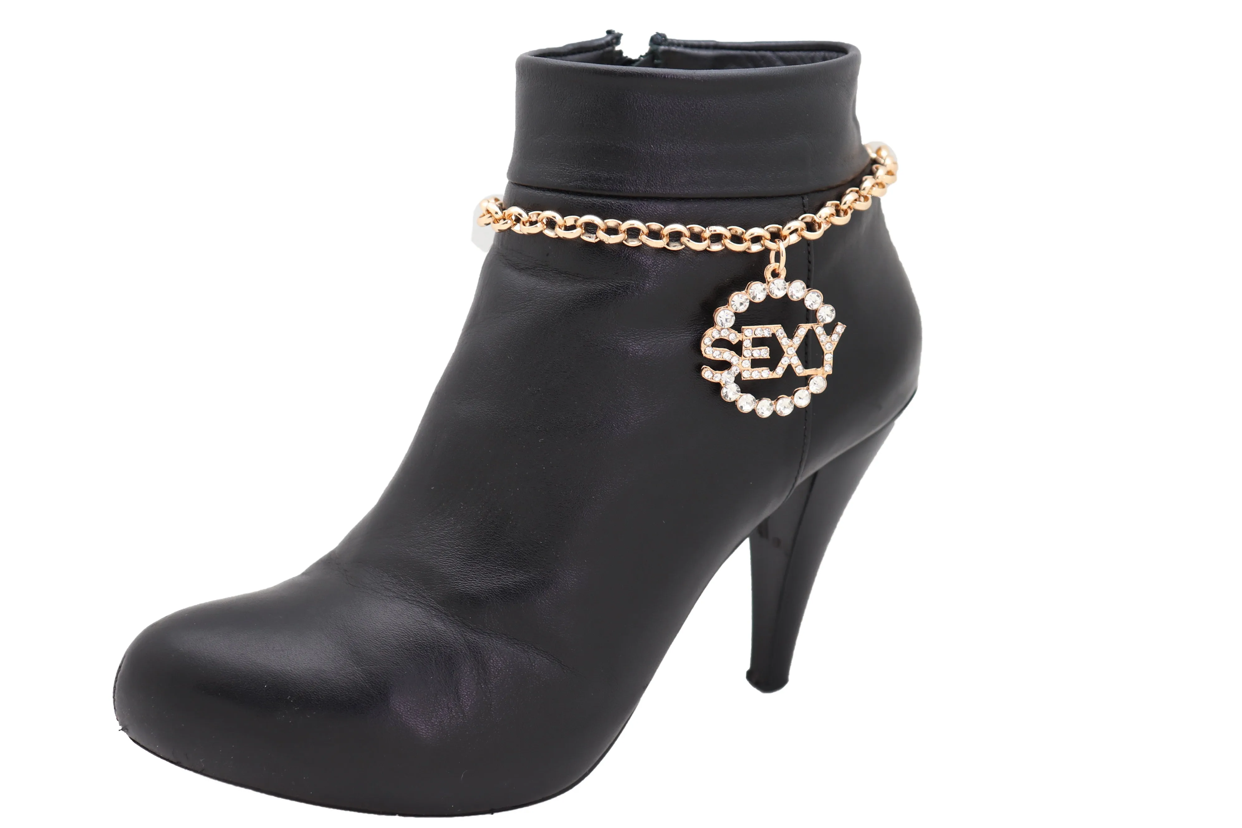 Gold Metal Chain Boot Bracelet Anklet Shoe SEXY Charm Hood