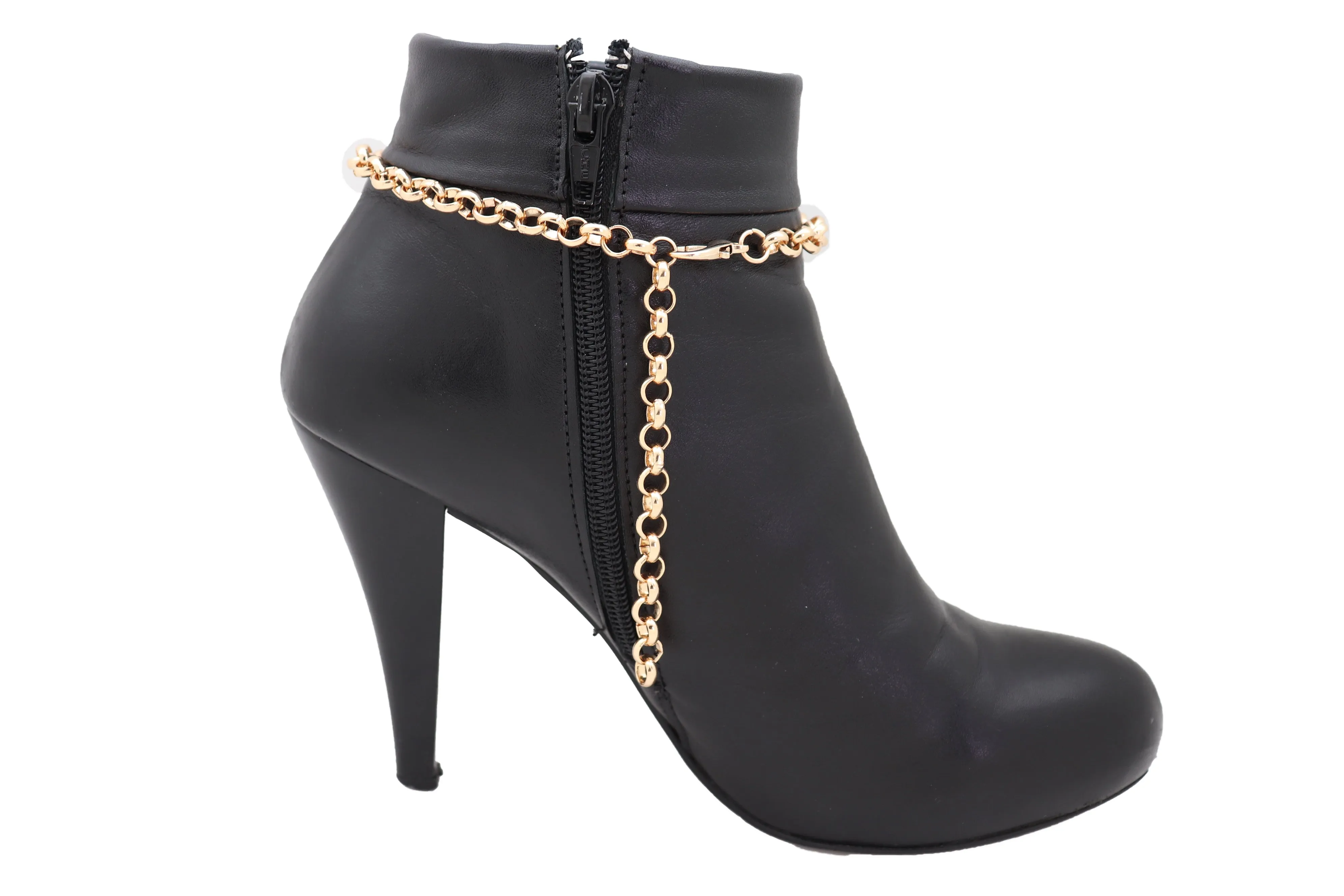 Gold Metal Chain Boot Bracelet Anklet Shoe SEXY Charm Hood