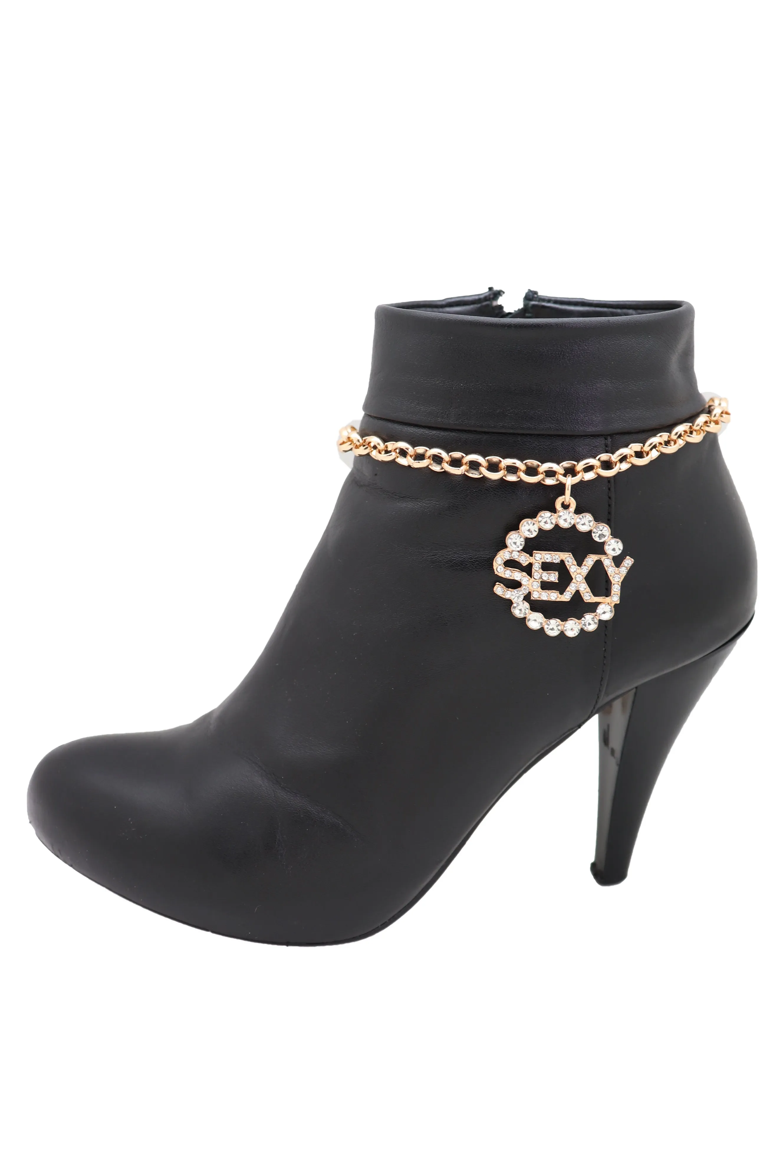 Gold Metal Chain Boot Bracelet Anklet Shoe SEXY Charm Hood