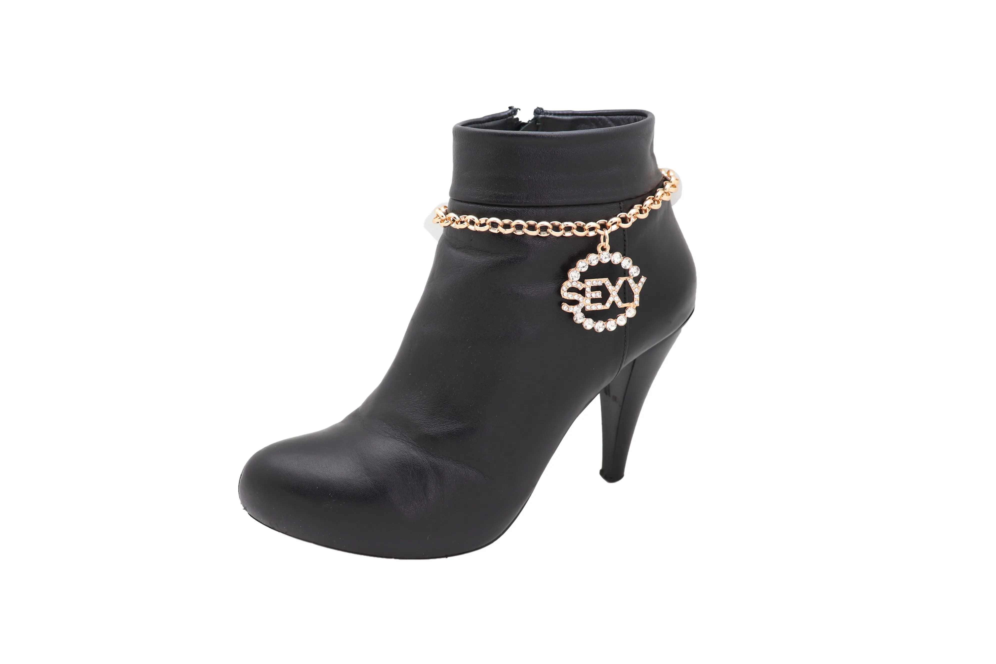 Gold Metal Chain Boot Bracelet Anklet Shoe SEXY Charm Hood