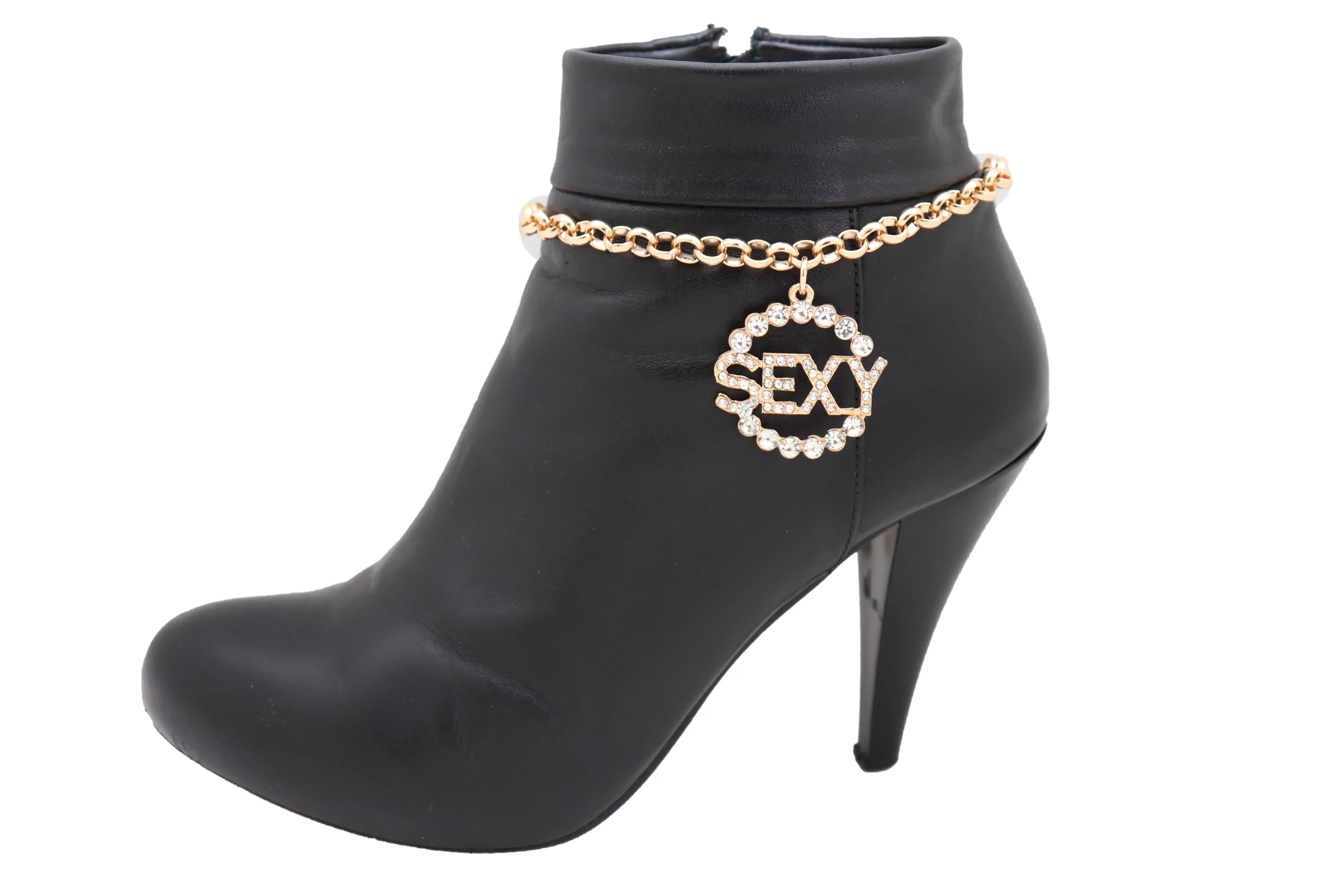 Gold Metal Chain Boot Bracelet Anklet Shoe SEXY Charm Hood