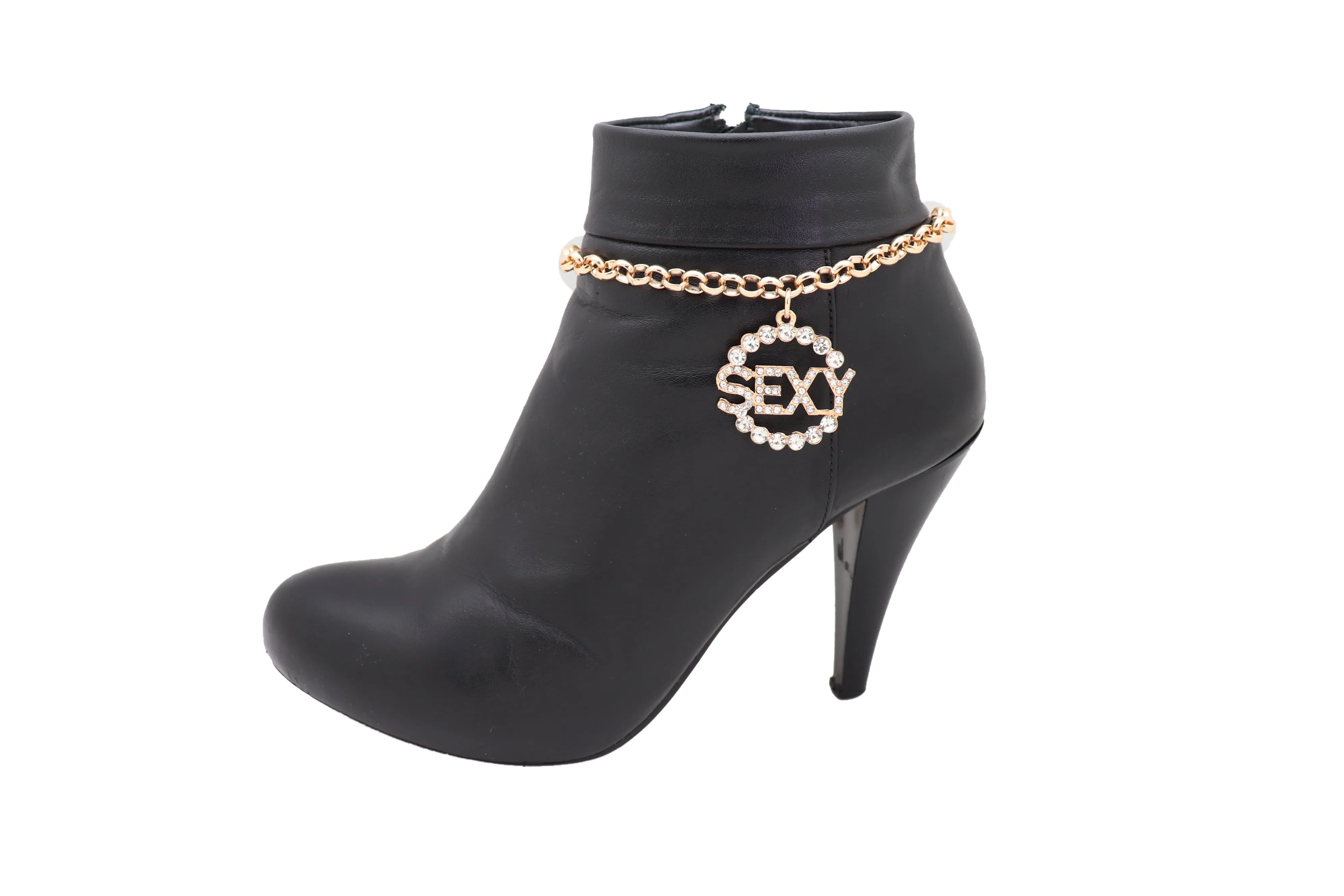 Gold Metal Chain Boot Bracelet Anklet Shoe SEXY Charm Hood