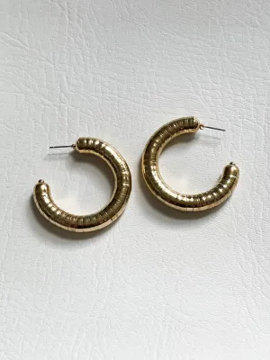 Gold Snakeskin Hoops