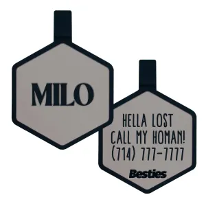 Grey Silicone ID Tag
