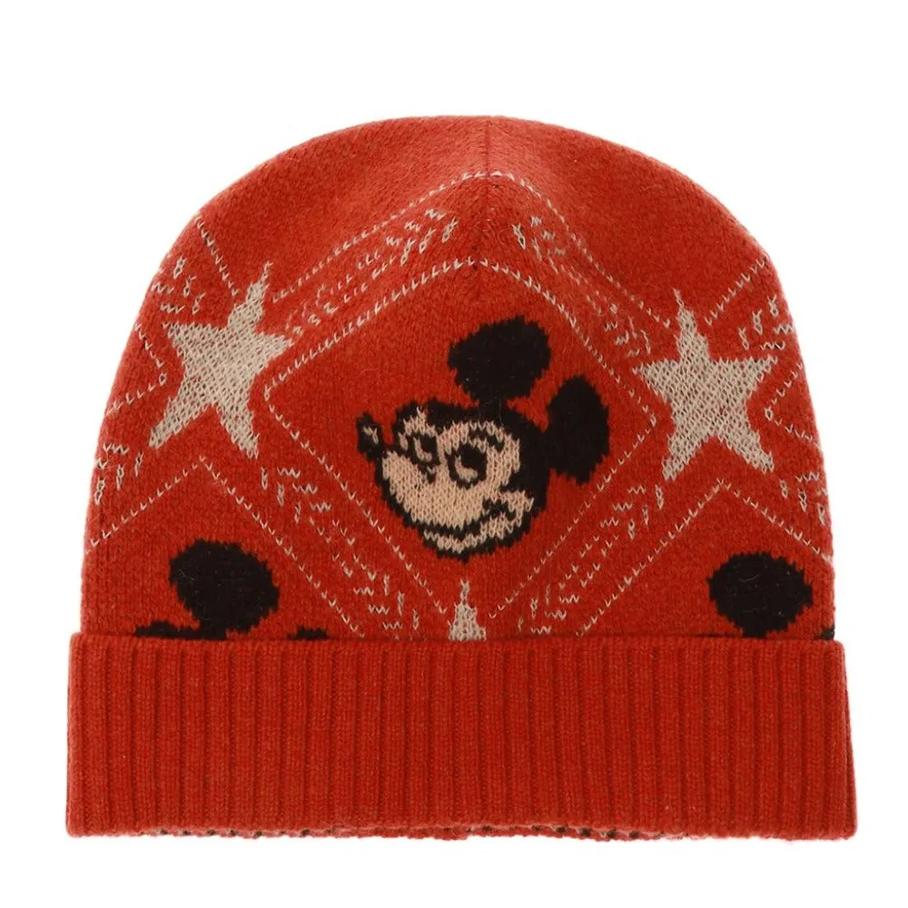 Gucci x Disney Jacquard-knit Beanie Hat in Orange