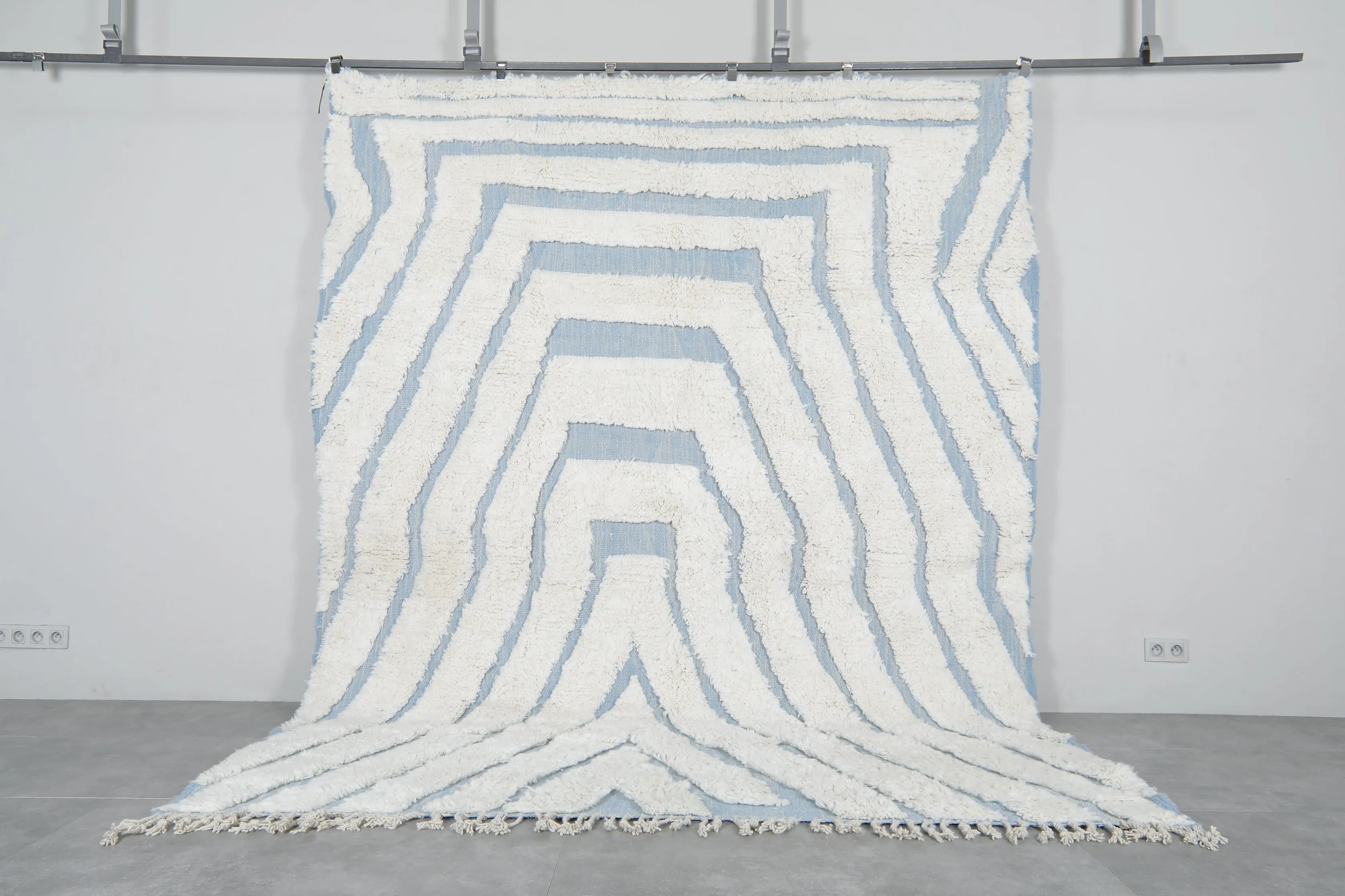 Hand-Knotted Moroccan rug - Custom rug - Wool rug