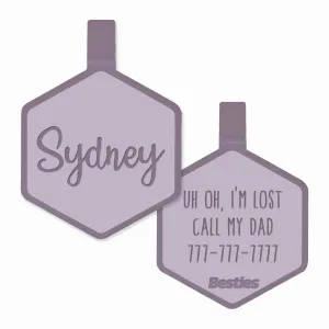 Heather Purple Silicone ID Tag