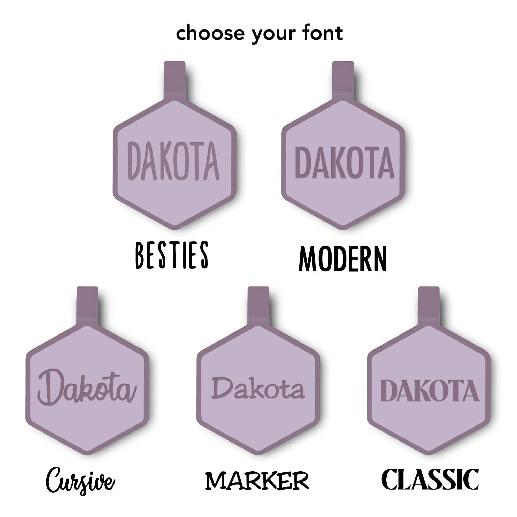 Heather Purple Silicone ID Tag