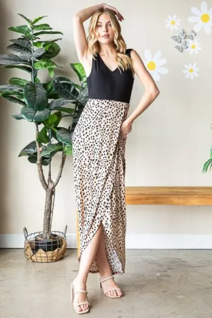 Heimish Animal Print V-Neck Wide Strap Dress