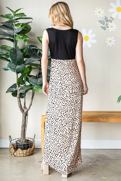 Heimish Animal Print V-Neck Wide Strap Dress