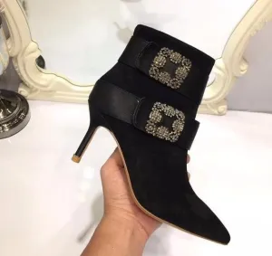 High Heels Women Genuine Leather Boots High Quality Pumps Shoes