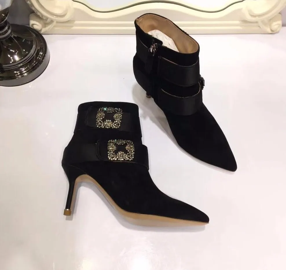 High Heels Women Genuine Leather Boots High Quality Pumps Shoes