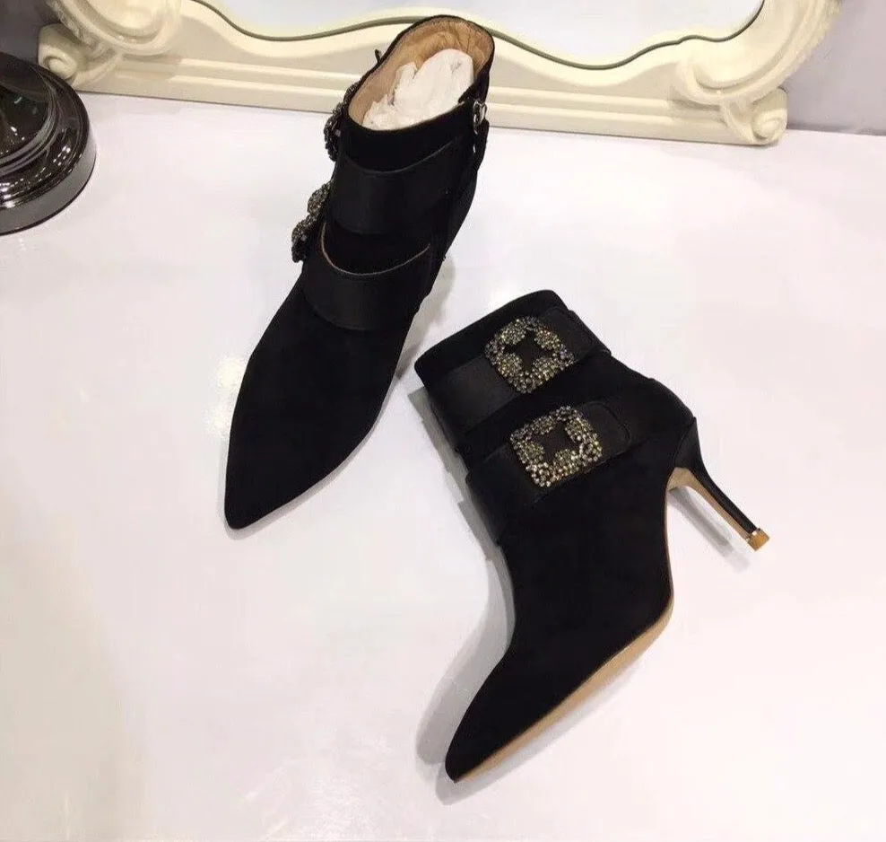 High Heels Women Genuine Leather Boots High Quality Pumps Shoes
