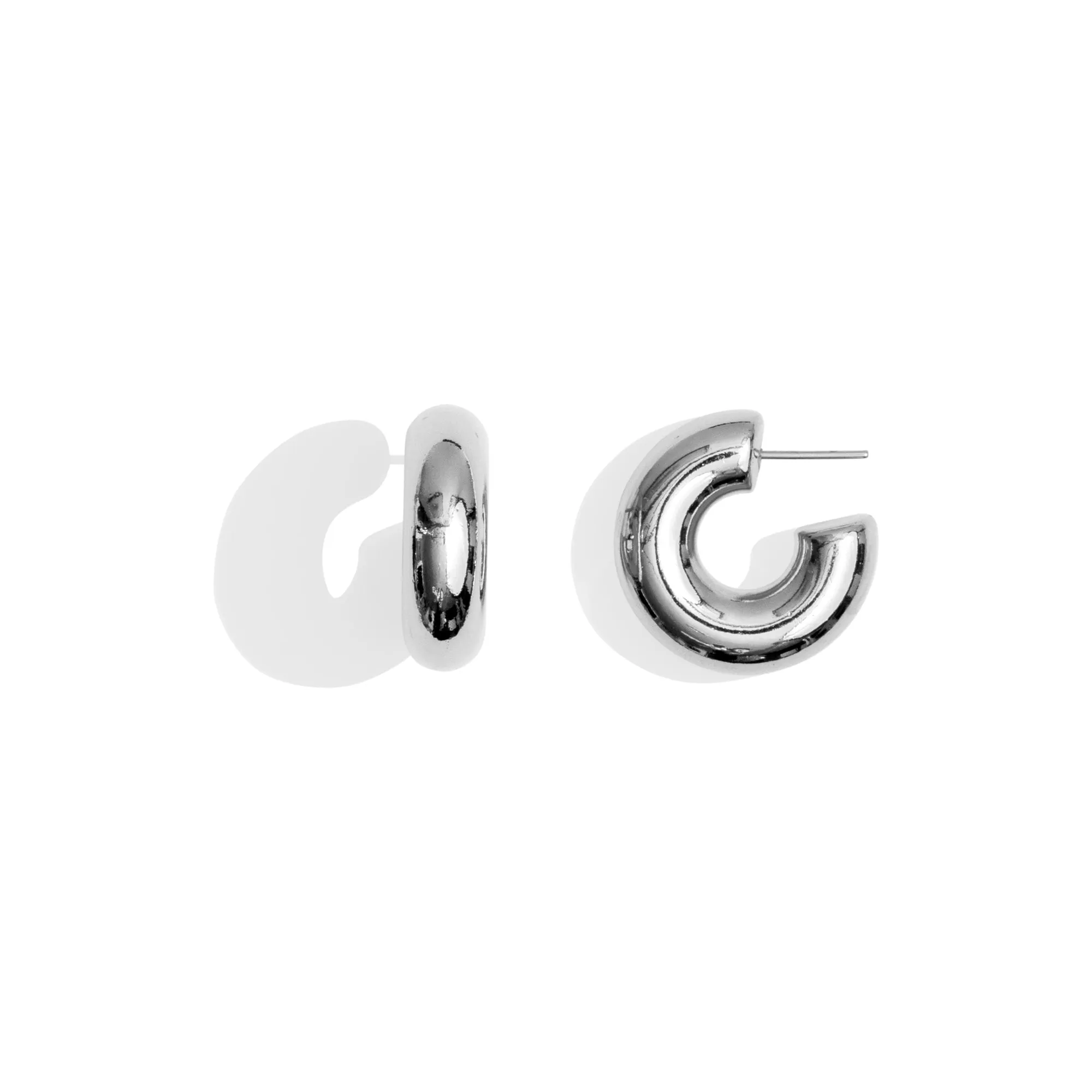 HOLLOW HOOPS SMALL - SILVER