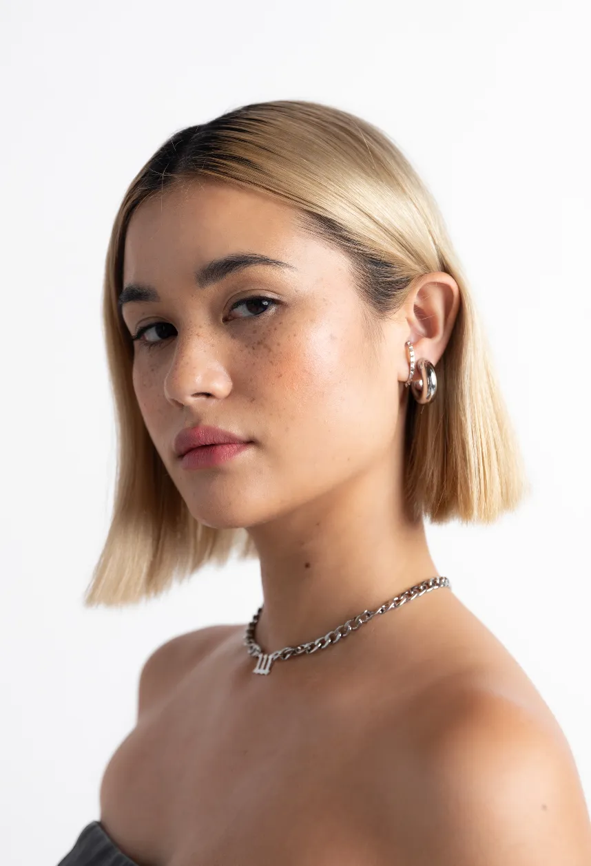 HOLLOW HOOPS SMALL - SILVER