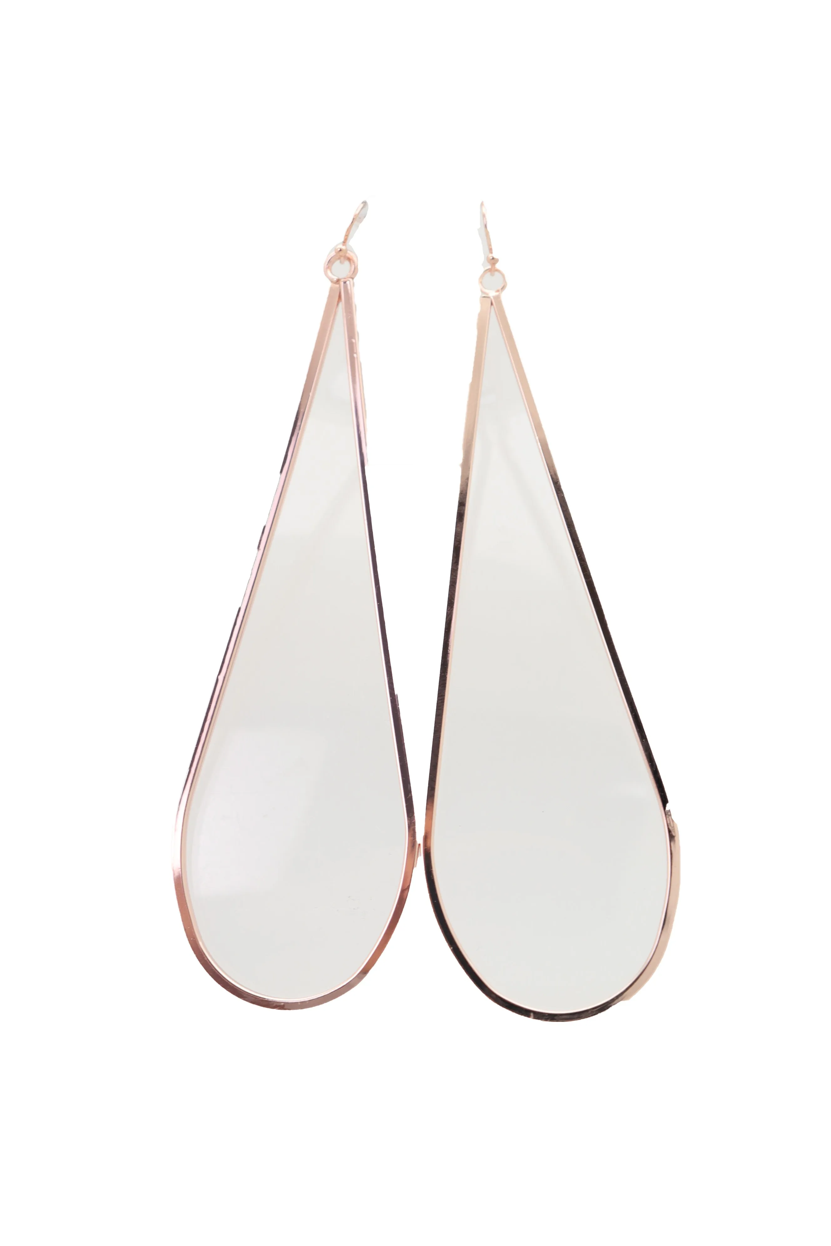 Hook Earrings Set Rose Gold Metal Dangle Water Drop Hoop