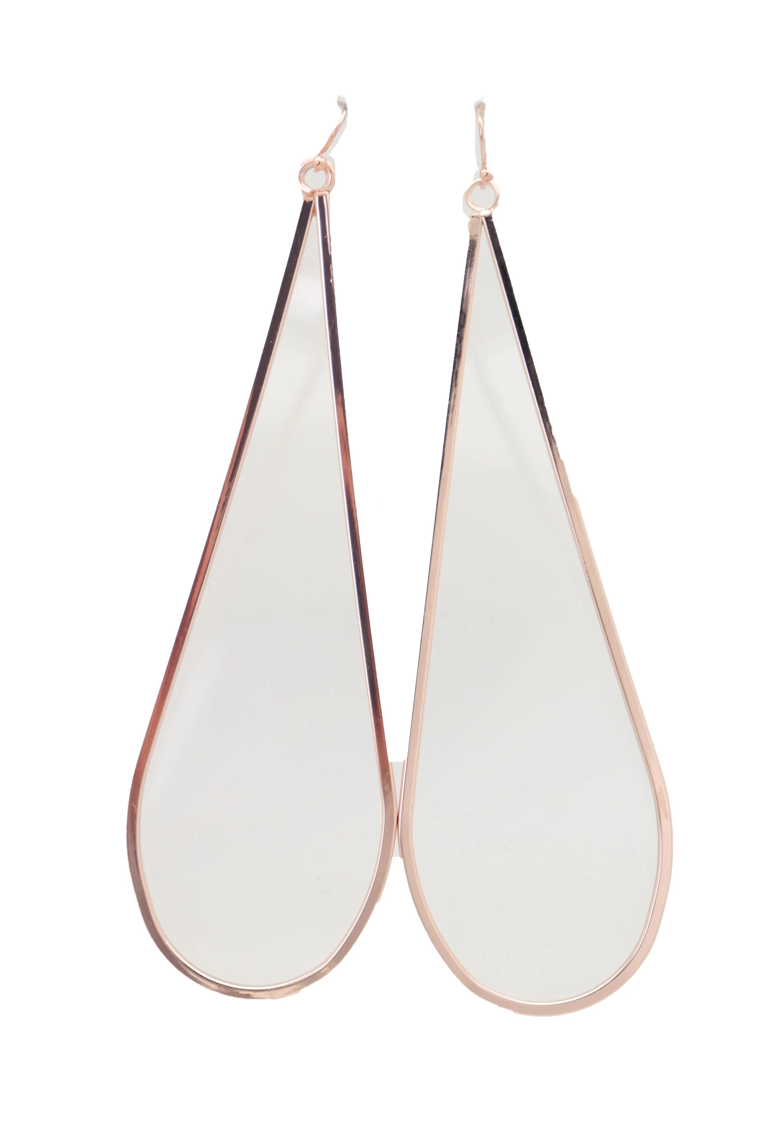 Hook Earrings Set Rose Gold Metal Dangle Water Drop Hoop