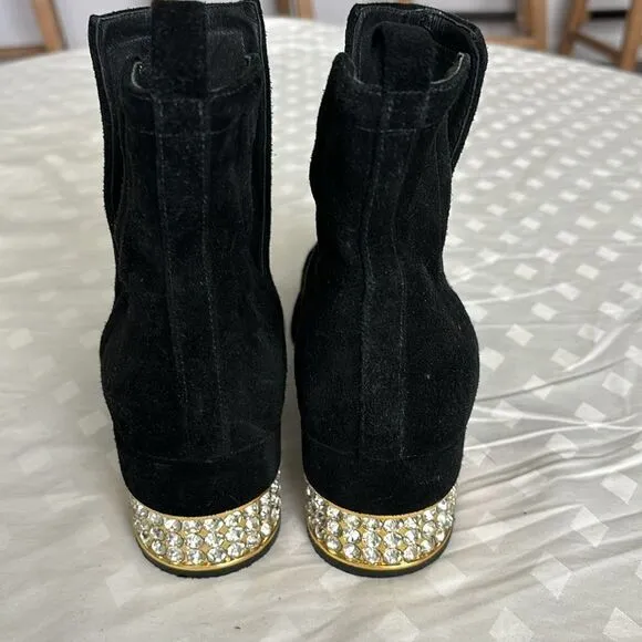 Jeffrey Campbell Muskrat Ankle with rhinestone heeled Booties