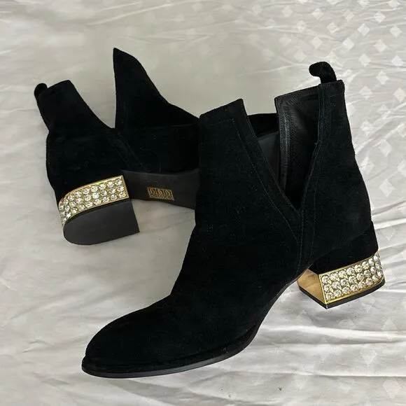 Jeffrey Campbell Muskrat Ankle with rhinestone heeled Booties