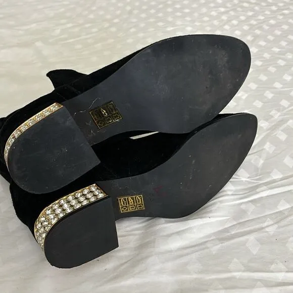 Jeffrey Campbell Muskrat Ankle with rhinestone heeled Booties