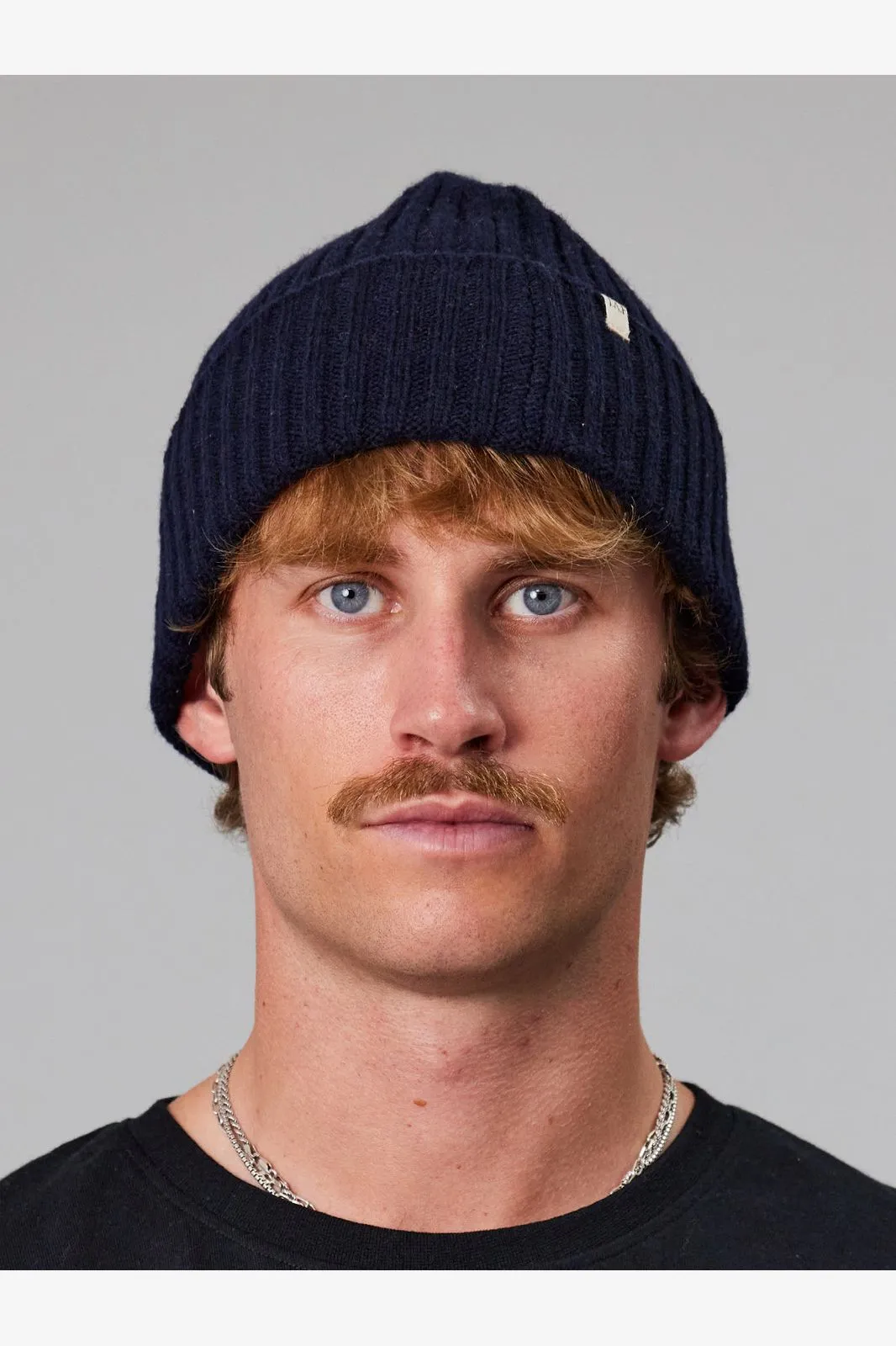 JUST ANOTHER FISHERMAN SKIPPER MERINO BEANIE - NAVY