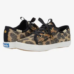 Kate Spade x Keds Girl’s Glitter Kickstart Jr Sneakers Leopard Print NIB