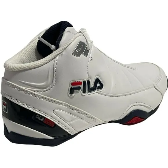 Kid’s Sneakers FILA DLS Slam-Basketball Shoe White-Memory Foam Lace Up size 3