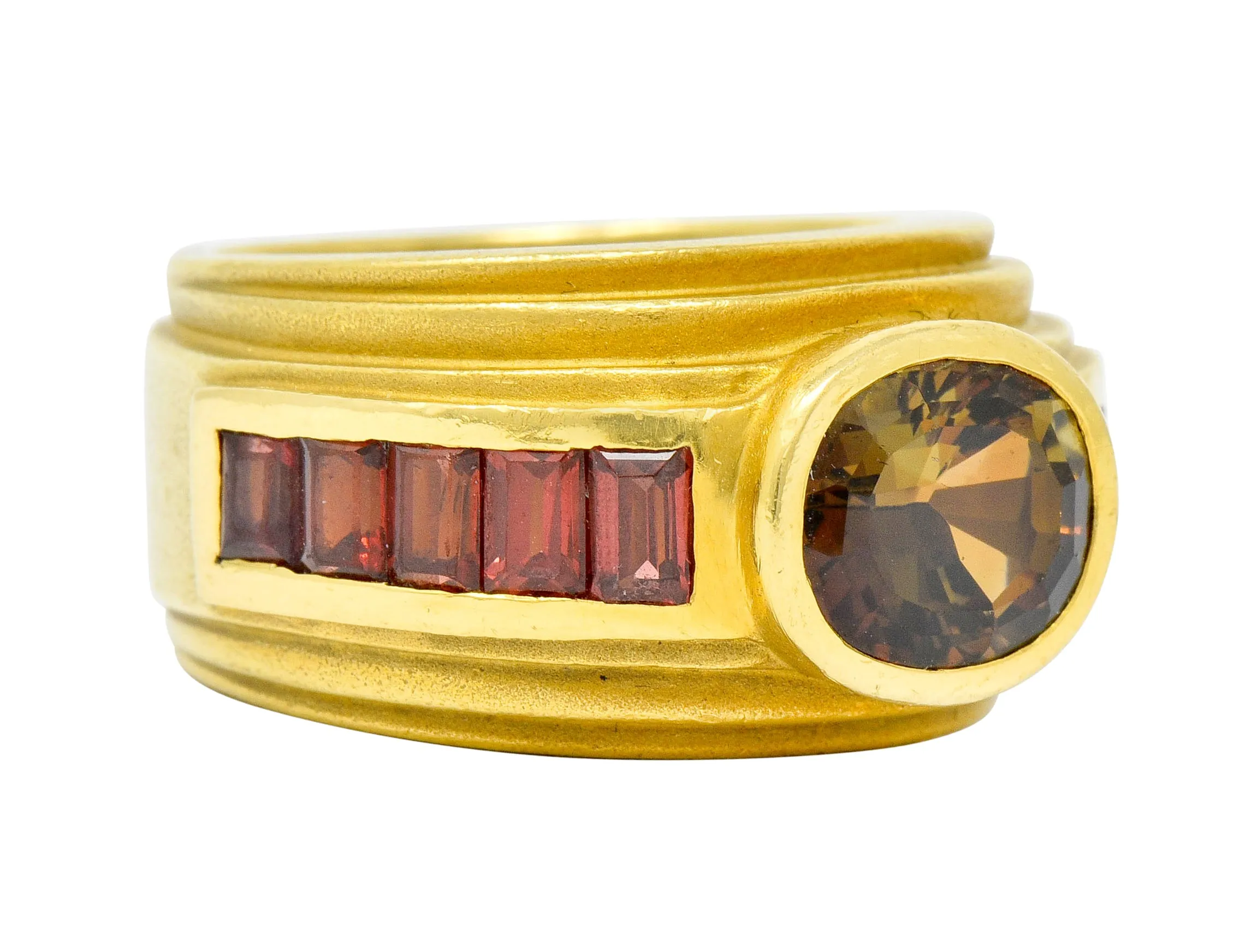 Kieselstein-Cord 3.05 CTW Andalusite Tourmaline 18 Karat Gold Band Ring