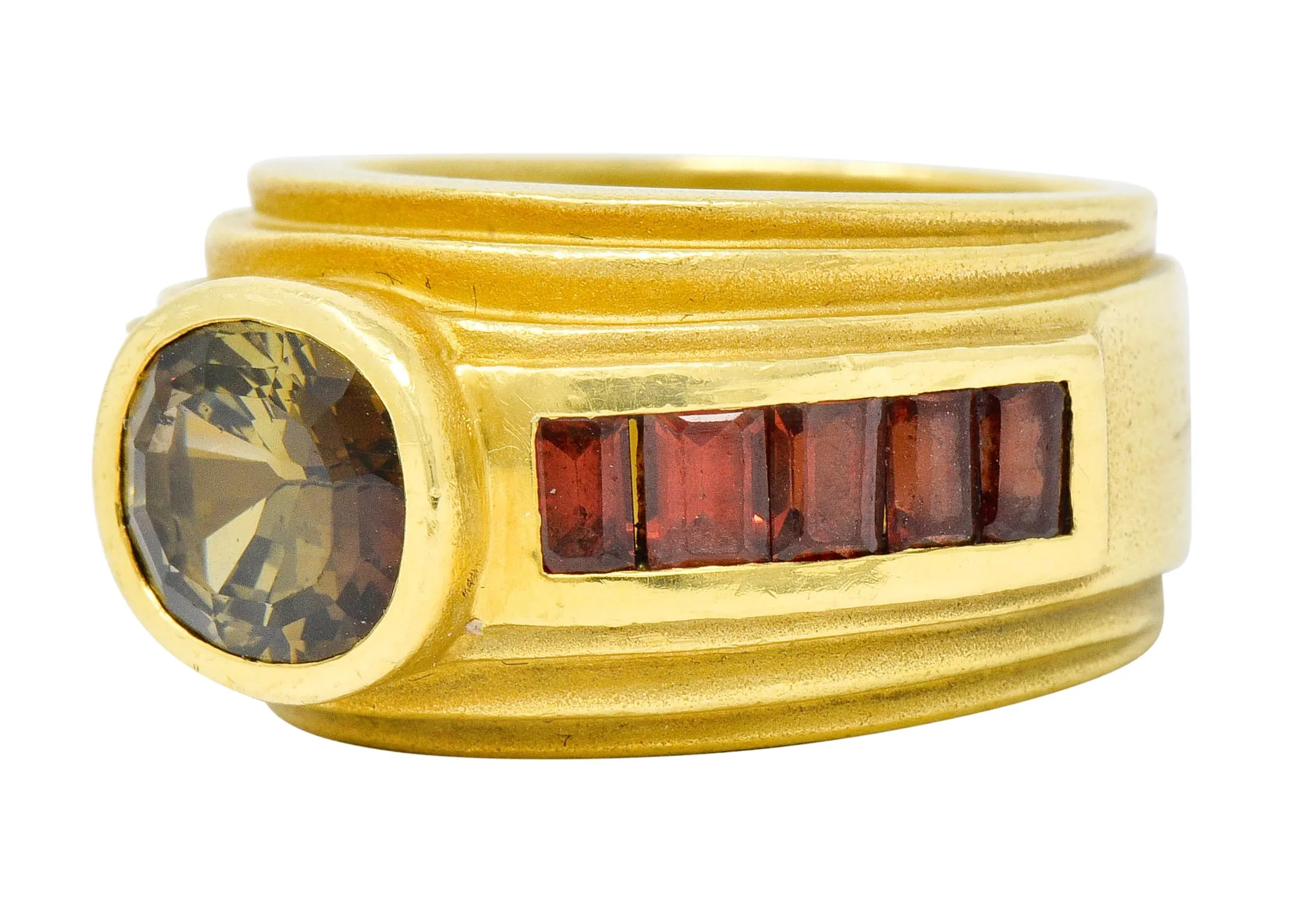 Kieselstein-Cord 3.05 CTW Andalusite Tourmaline 18 Karat Gold Band Ring