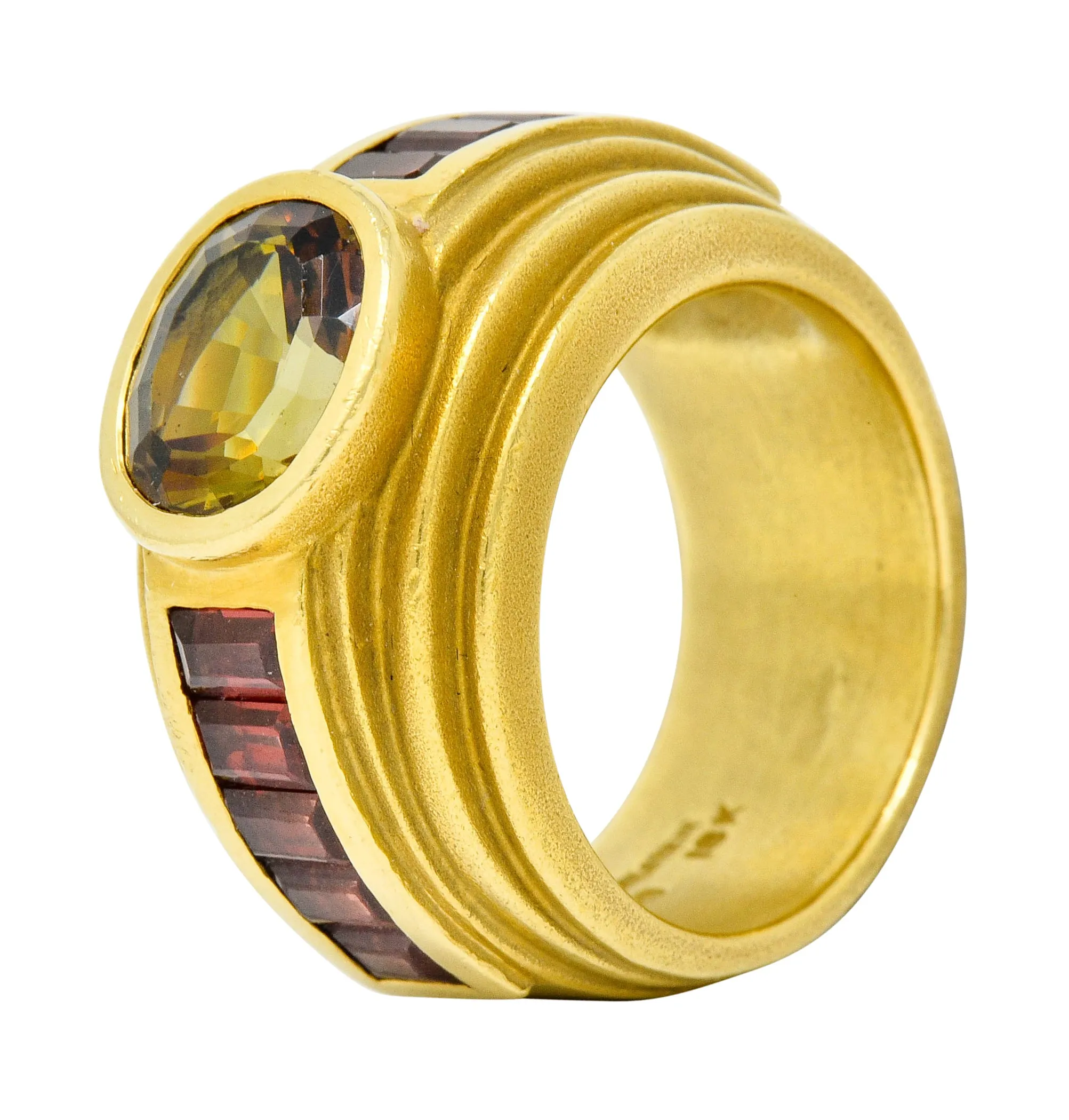 Kieselstein-Cord 3.05 CTW Andalusite Tourmaline 18 Karat Gold Band Ring