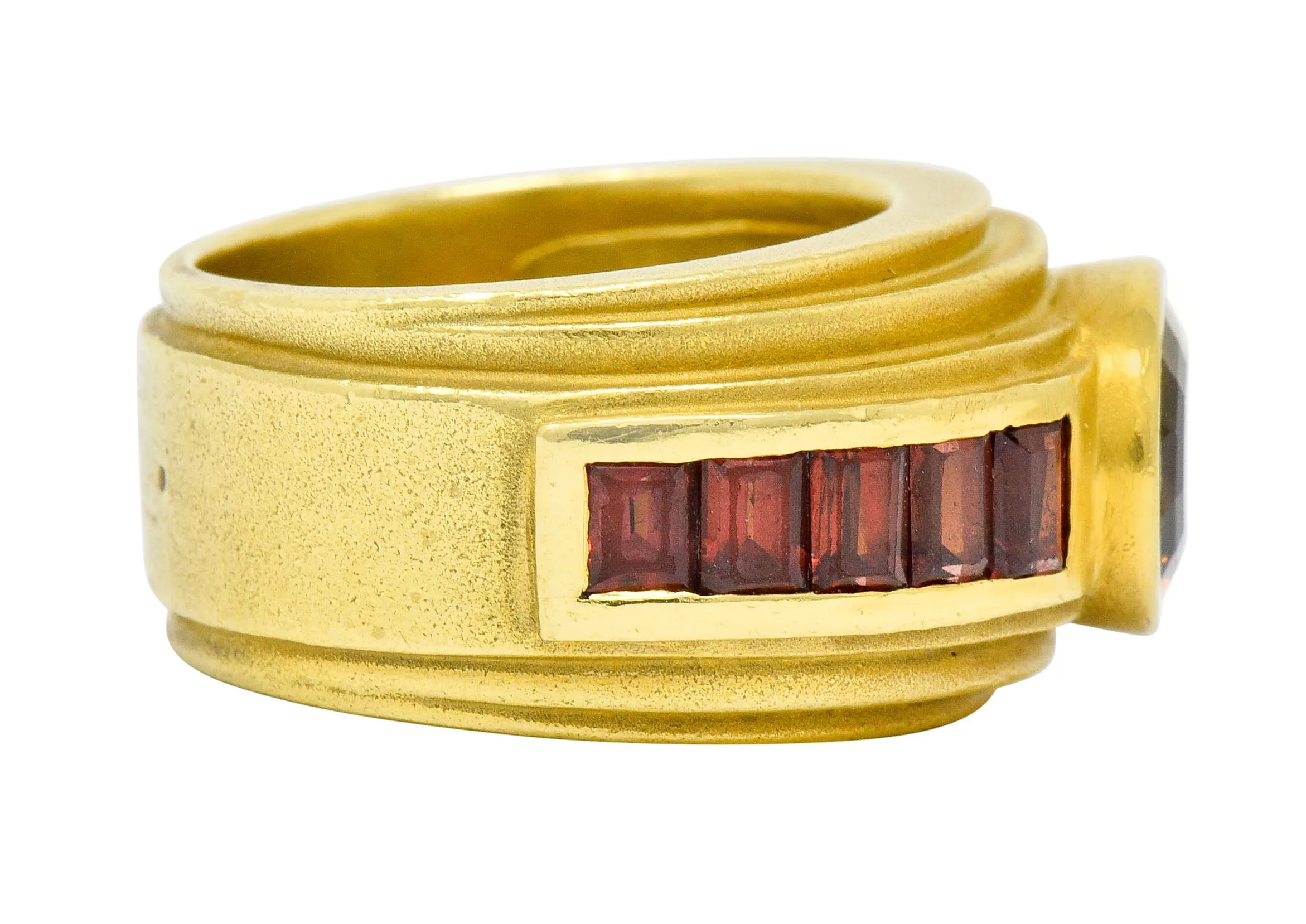 Kieselstein-Cord 3.05 CTW Andalusite Tourmaline 18 Karat Gold Band Ring