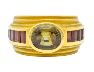 Kieselstein-Cord 3.05 CTW Andalusite Tourmaline 18 Karat Gold Band Ring