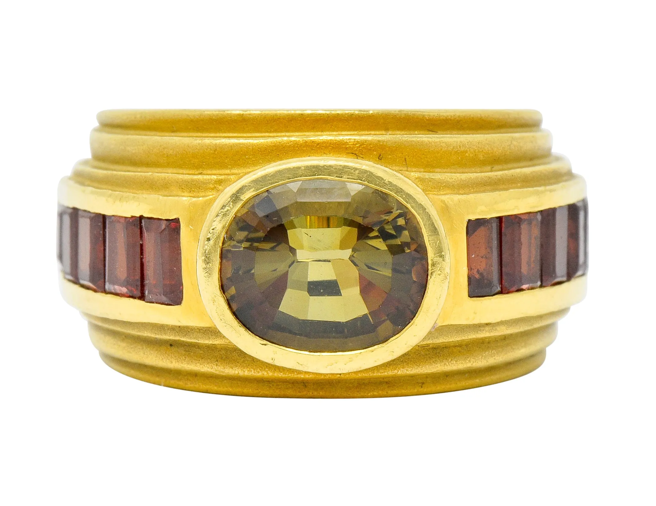 Kieselstein-Cord 3.05 CTW Andalusite Tourmaline 18 Karat Gold Band Ring