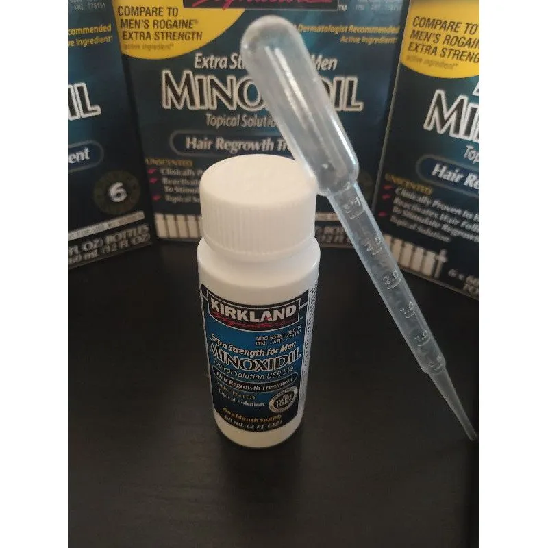 Kirkland 2 Months Supply Minoxidil 5% Extra Strength Hair Regrowth For Men Topical Solution