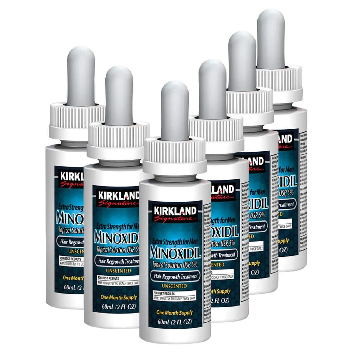 Kirkland 2 Months Supply Minoxidil 5% Extra Strength Hair Regrowth For Men Topical Solution