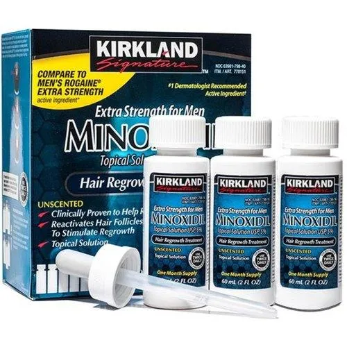 Kirkland 2 Months Supply Minoxidil 5% Extra Strength Hair Regrowth For Men Topical Solution