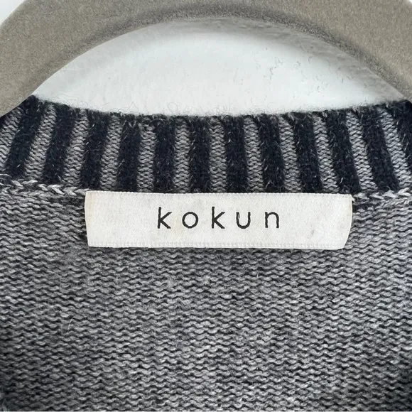 Kokun | Women’s Cashmere Wool Pullover V Neck Long Line Sweater Hand Woven XXL