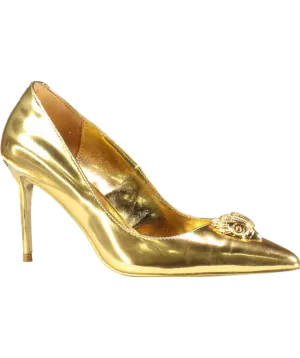 Kurt Geiger Metallic Belgravia Eagle Court Heel UK 4 EU 37 👠