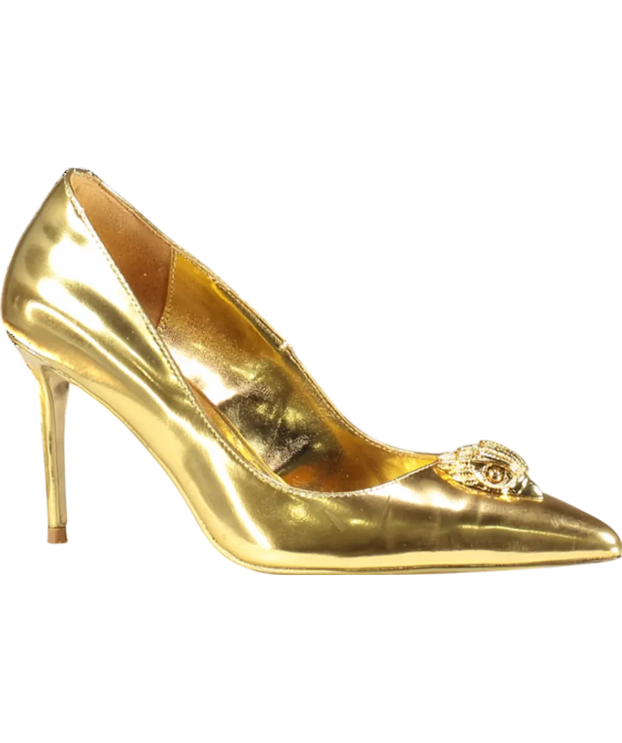Kurt Geiger Metallic Belgravia Eagle Court Heel UK 4 EU 37 👠