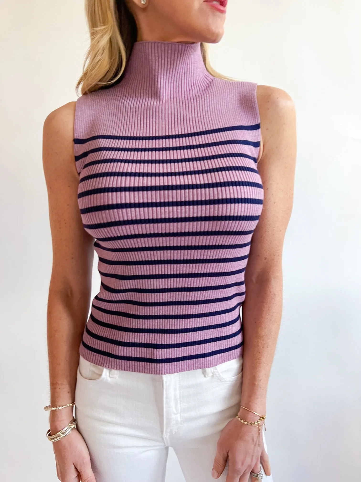 Lavender Stripe Tank Top