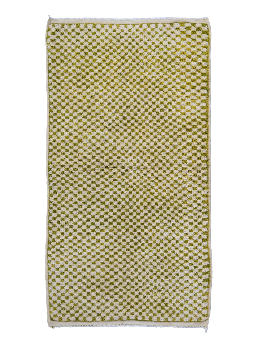 Le Vieux Village's Olive Grid Hand-Knot