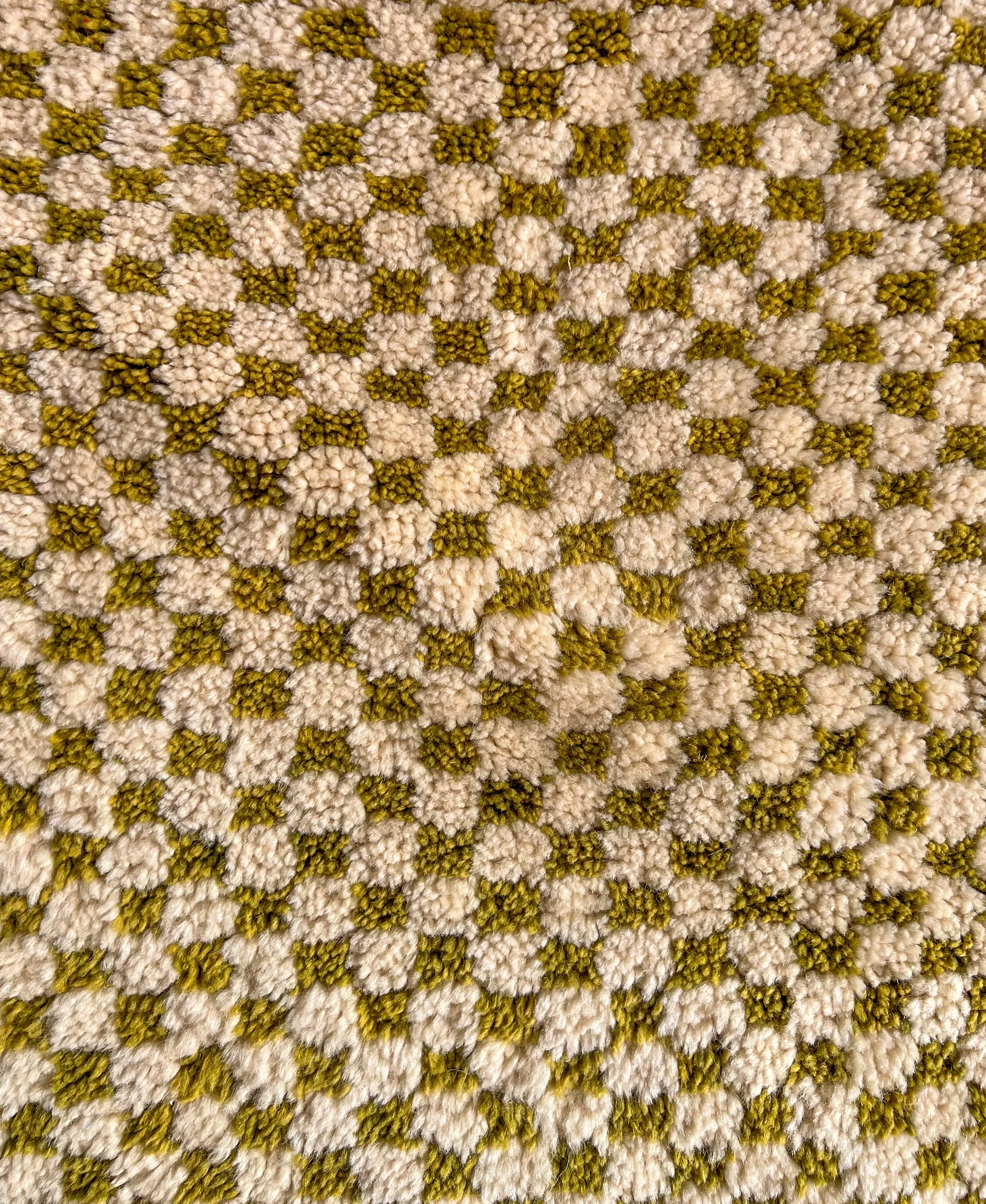 Le Vieux Village's Olive Grid Hand-Knot